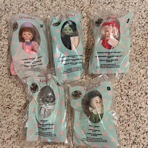 Wizard of Oz Madame Alexander happy meal toys new in bags (Wicked set)